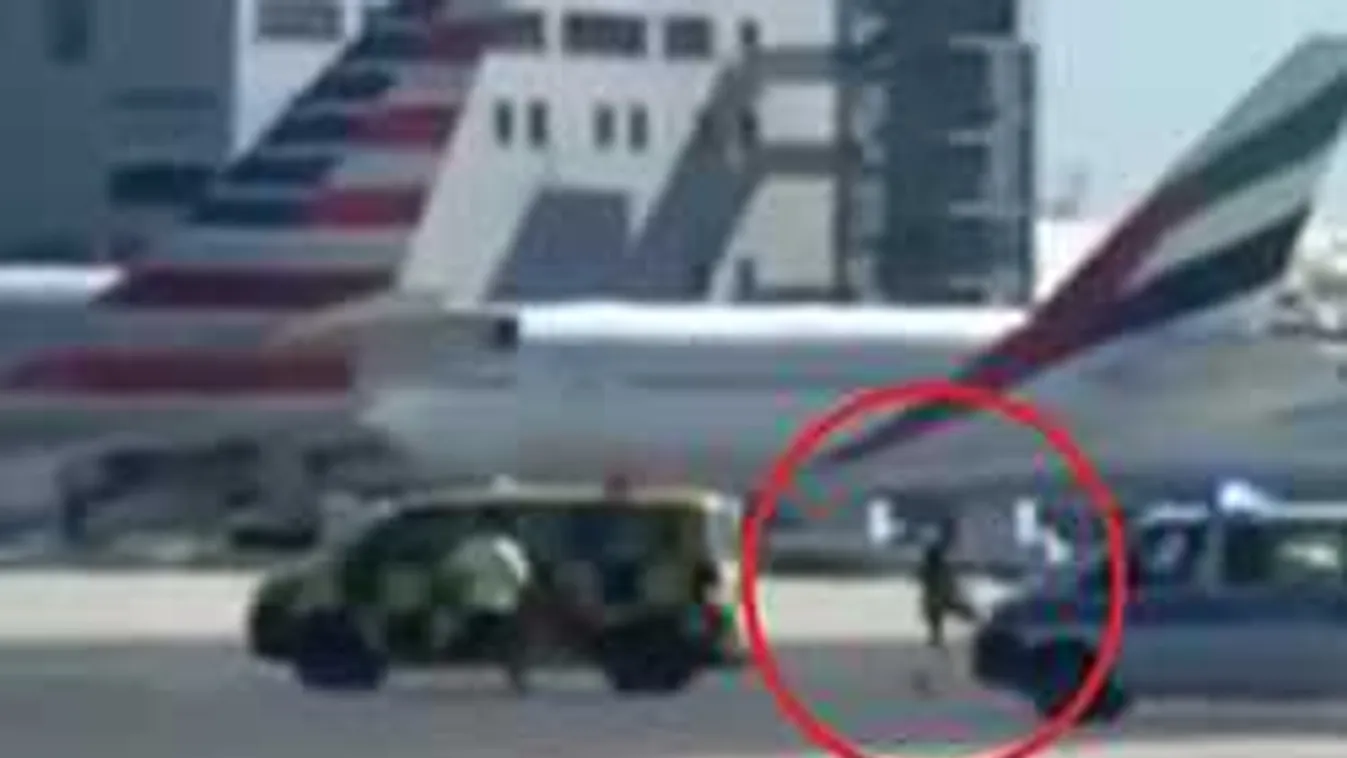 Meztelenül menekült a rendőrök elől a repülőtér kifutóján egy férfi! Videó