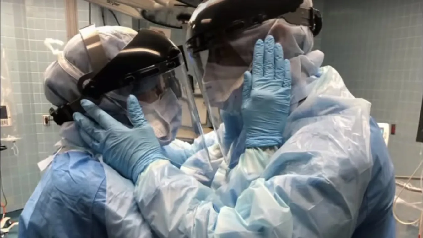 Együtt a koronavírus ellen: férj és feleség vállvetve harcolnak a kórházban – videó
