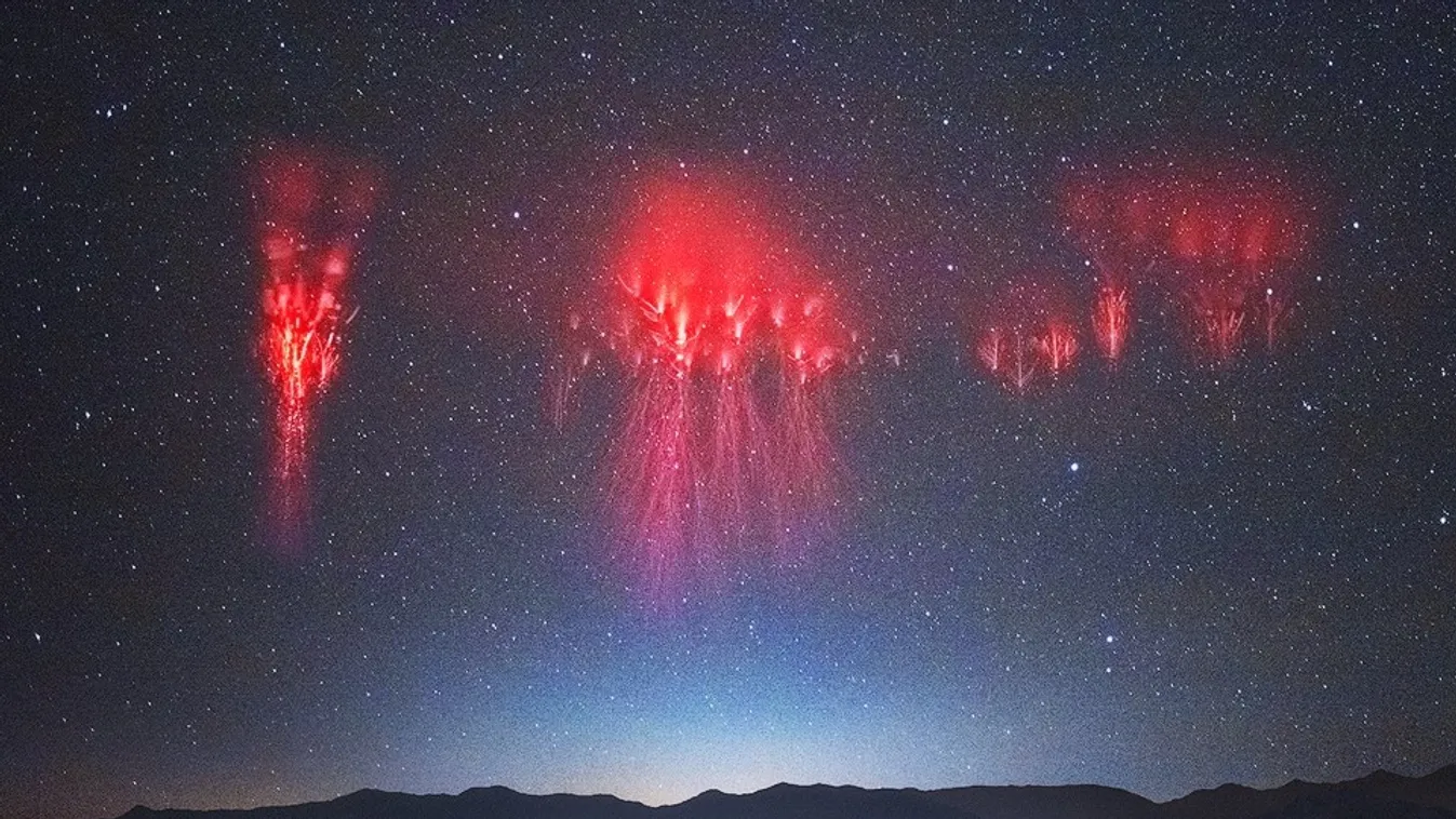 Elképesztő látvány: vörös lidércek jelentek meg az égbolton