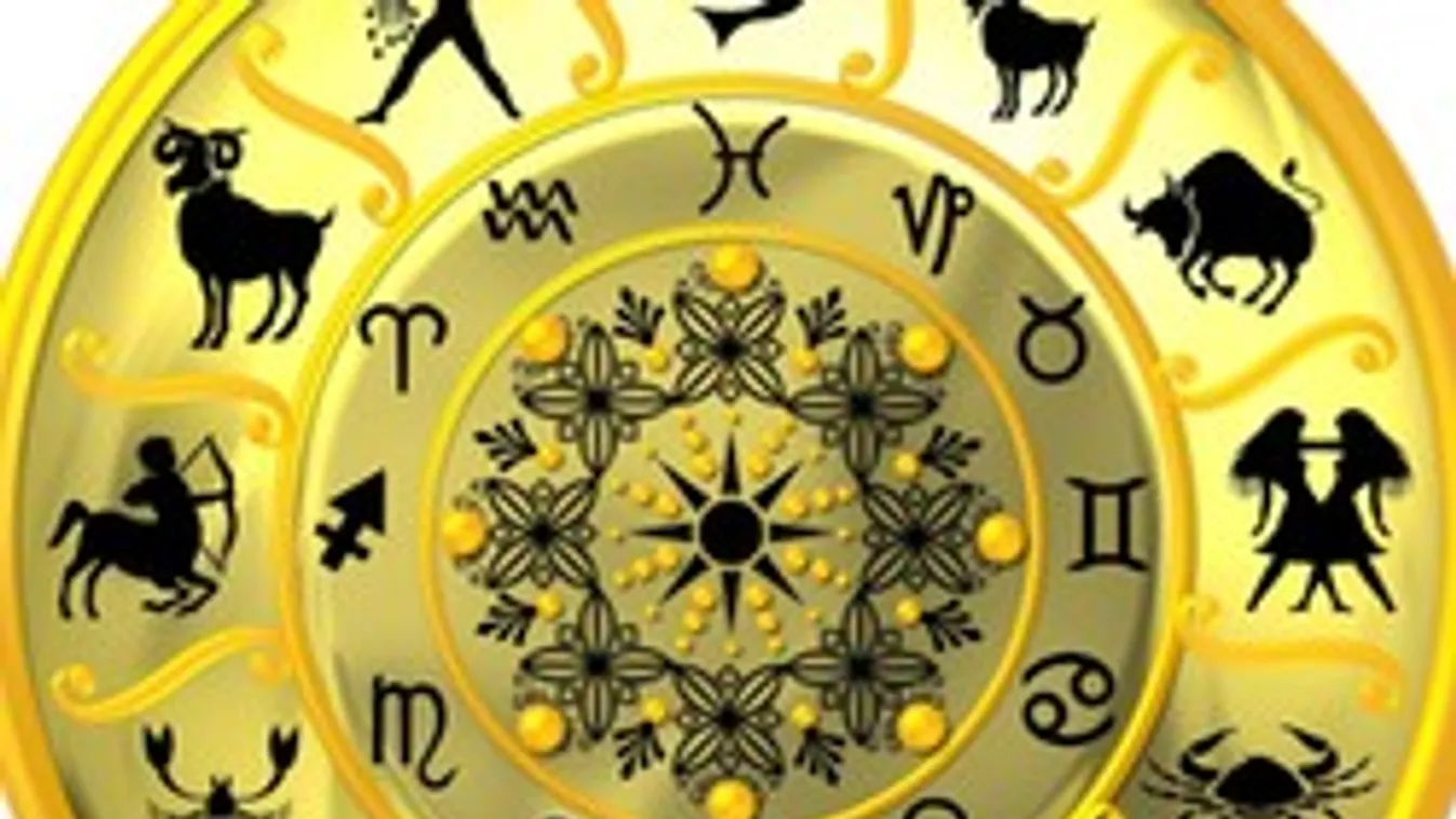 Horoskopscheibe mit Sternzeichen Symbolen