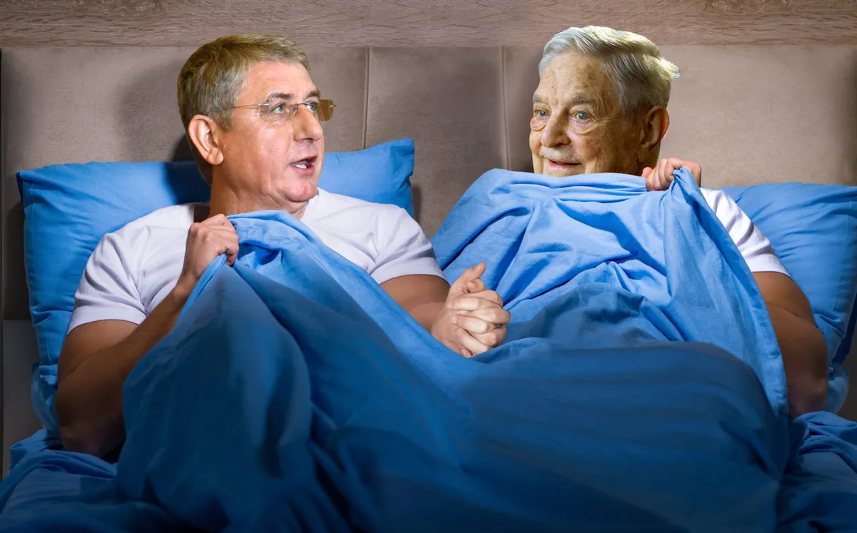 Young man scared in bed