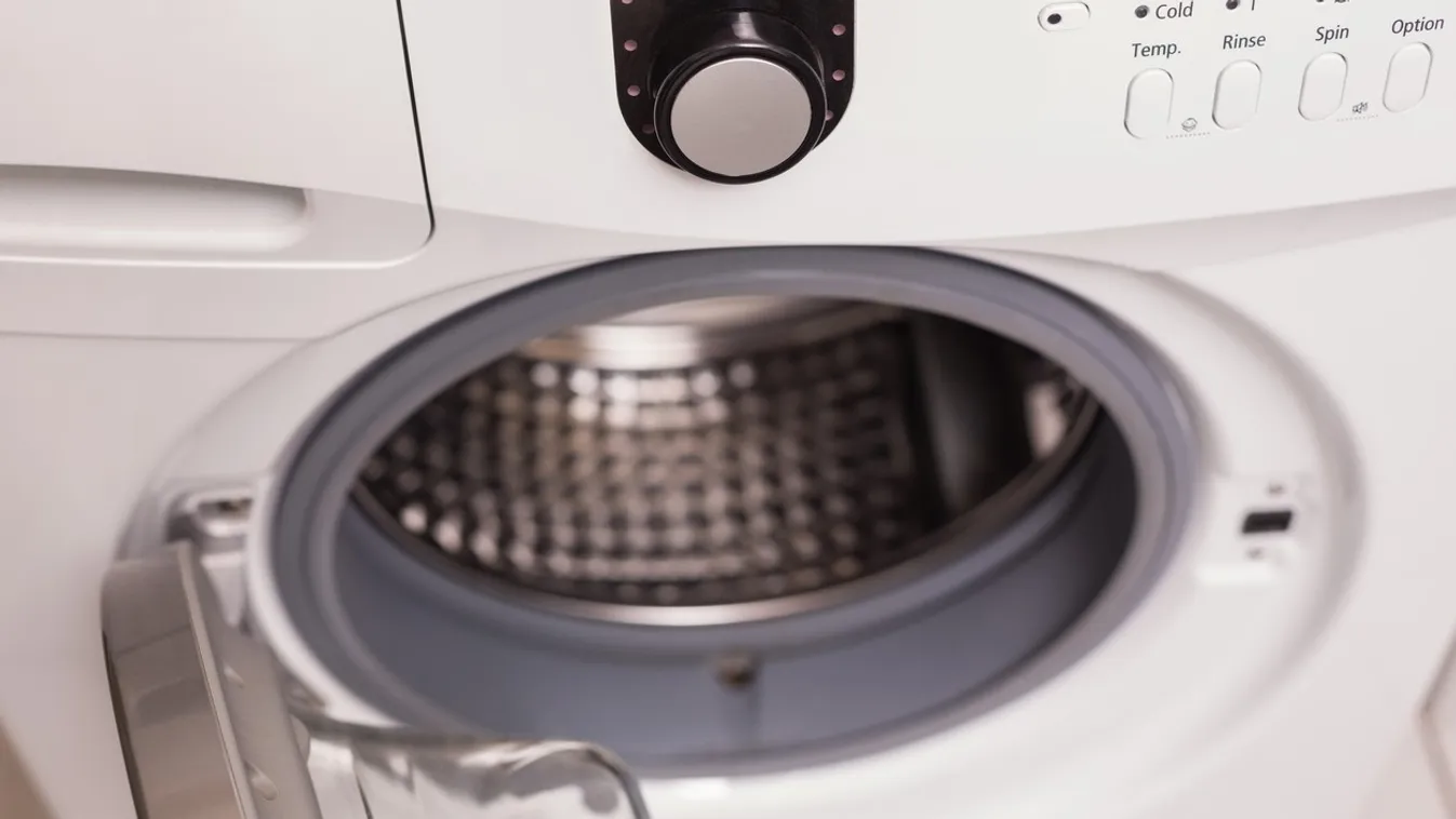 High angle view of washing machine