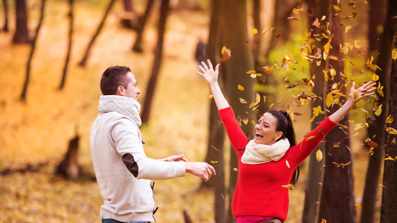Beautiful couple in nature