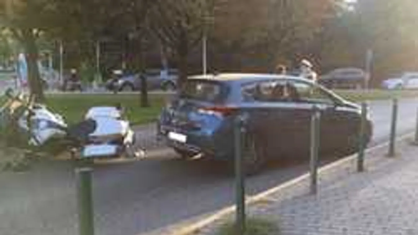 Most érkezett: motoros rendőrt gázoltak a BAH-csomópontál, óriási a dugó