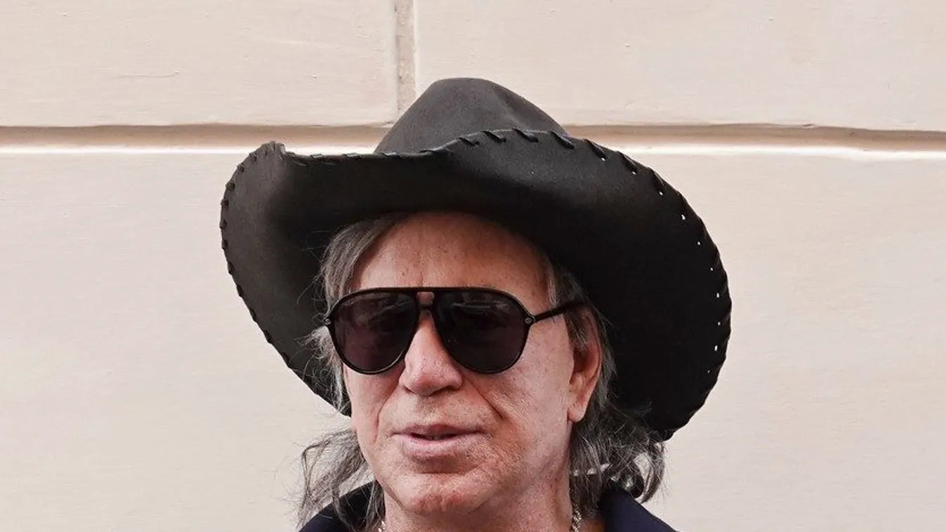 EXCLUSIVE: Mickey Rourke arriving to his hotel in Rome