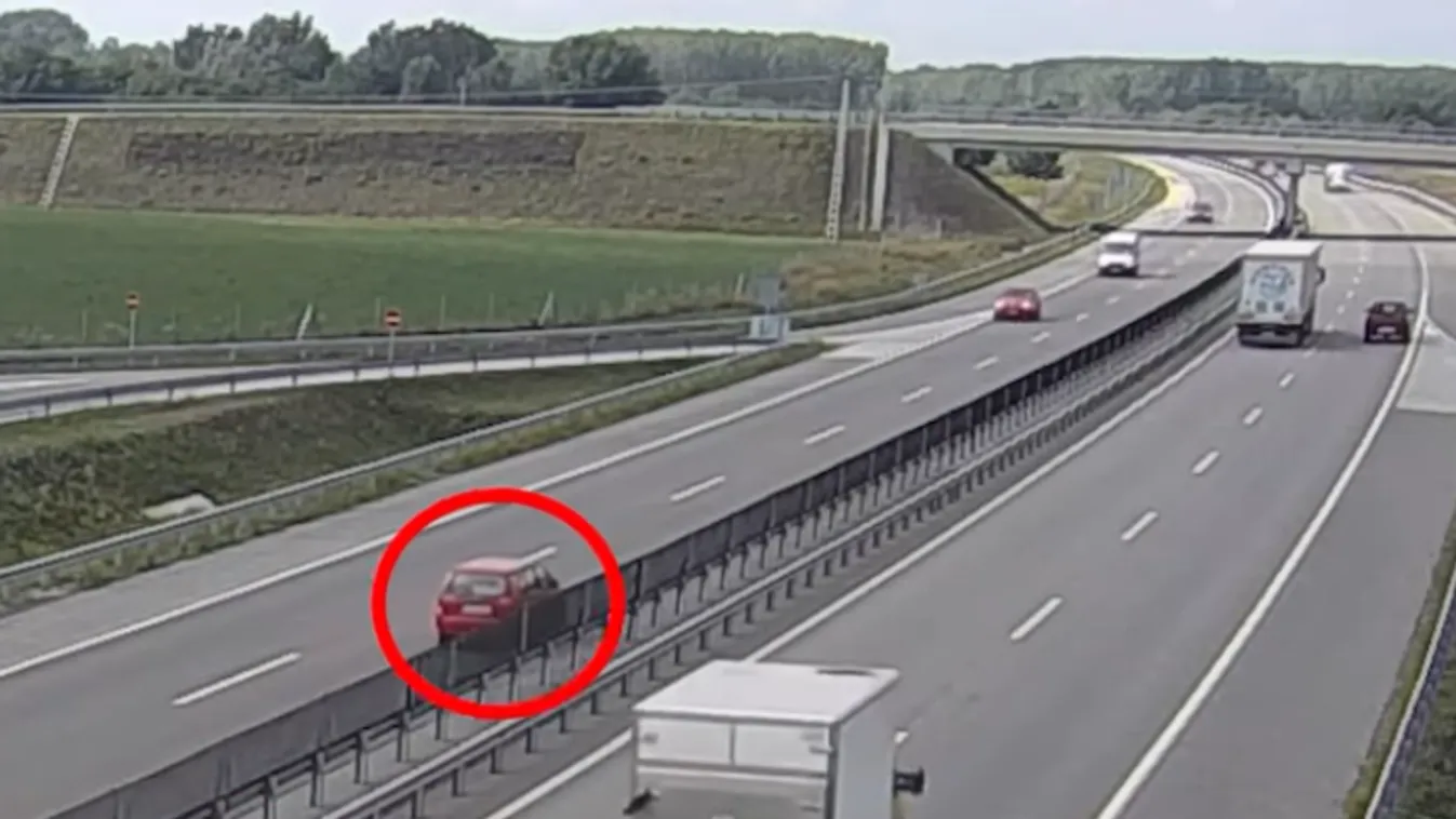 Hihetetlen videó: forgalommal szemben hajtott fel az M4-esre egy sofőr, kevésen múlott a tragédia