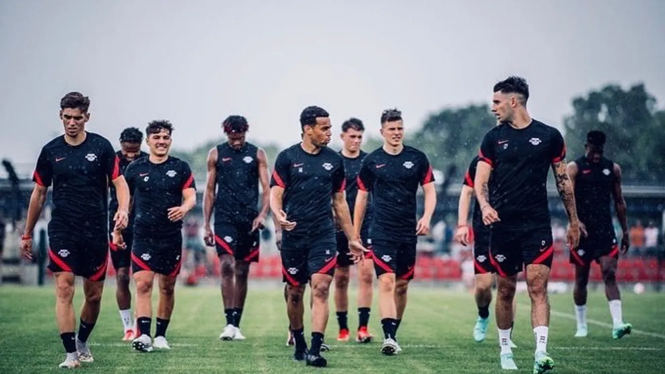 Szoboszlai (jobbra) csak 40 percig vett részt az edzésen