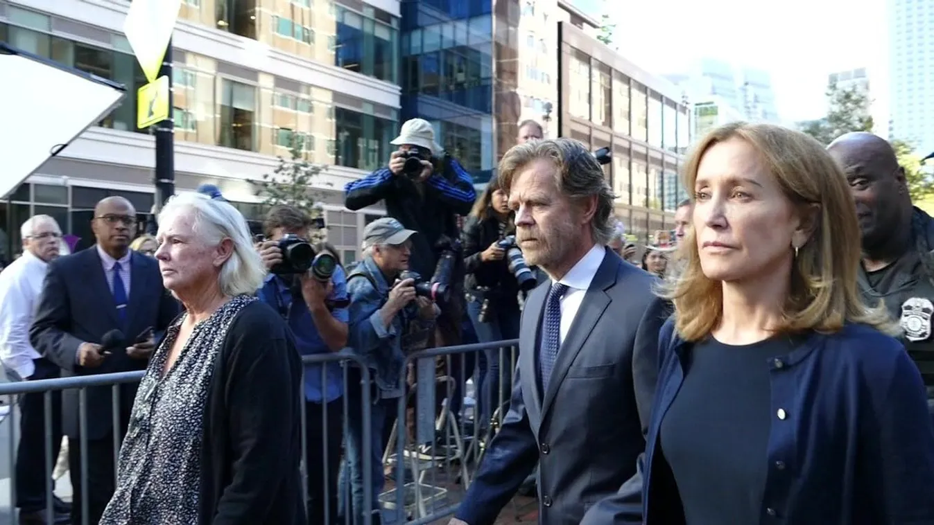 Felicity Huffman leaves court