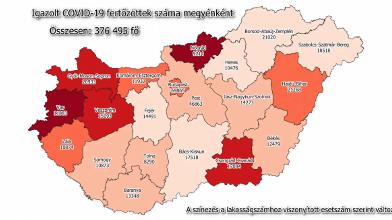 1370 fővel emelkedett a fertőzöttek száma, az elhunytaké csökkent
