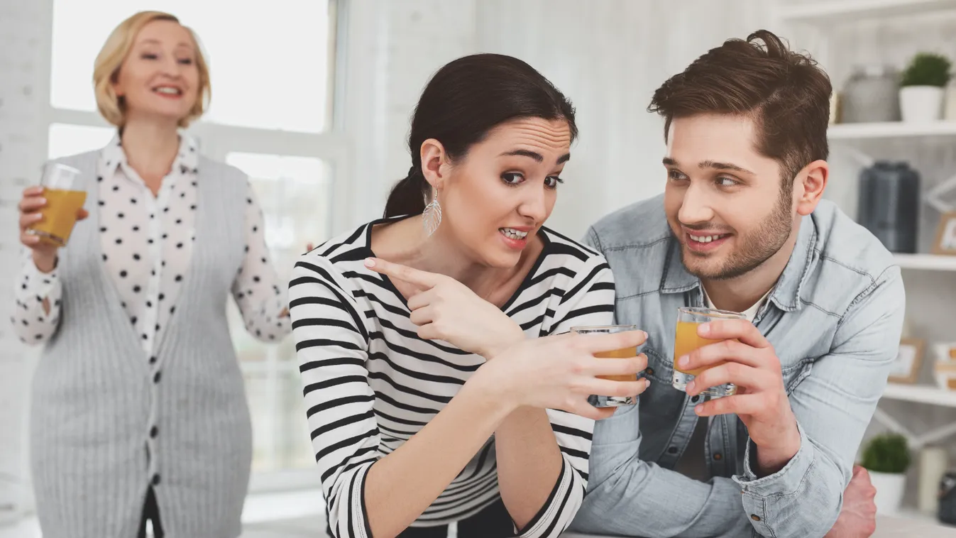 Why,Is,She,Here.,Cheerless,Young,Woman,Talking,To,Her