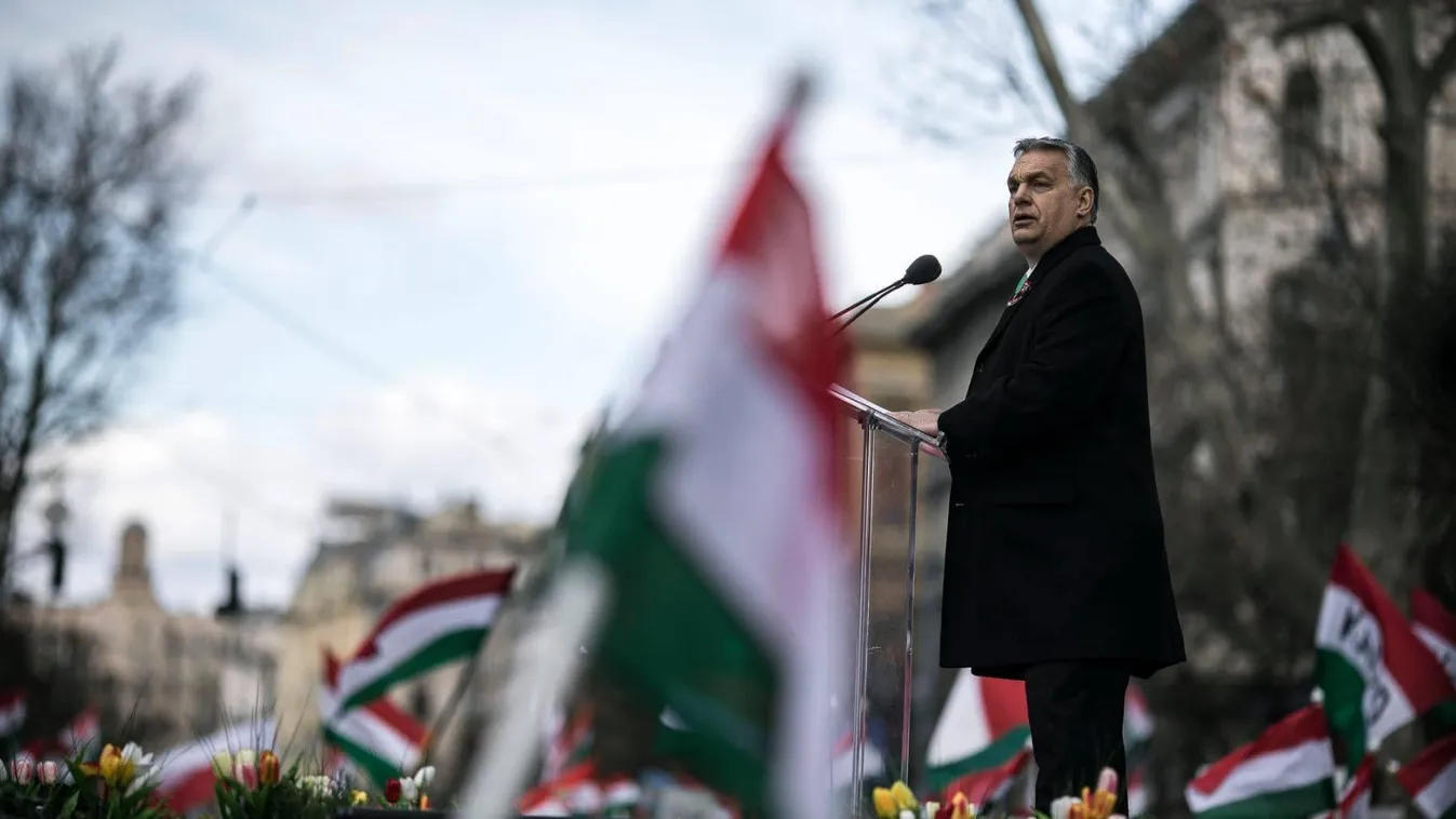 Orbán Viktor a Kossuth téren mond ünnepi beszédet
