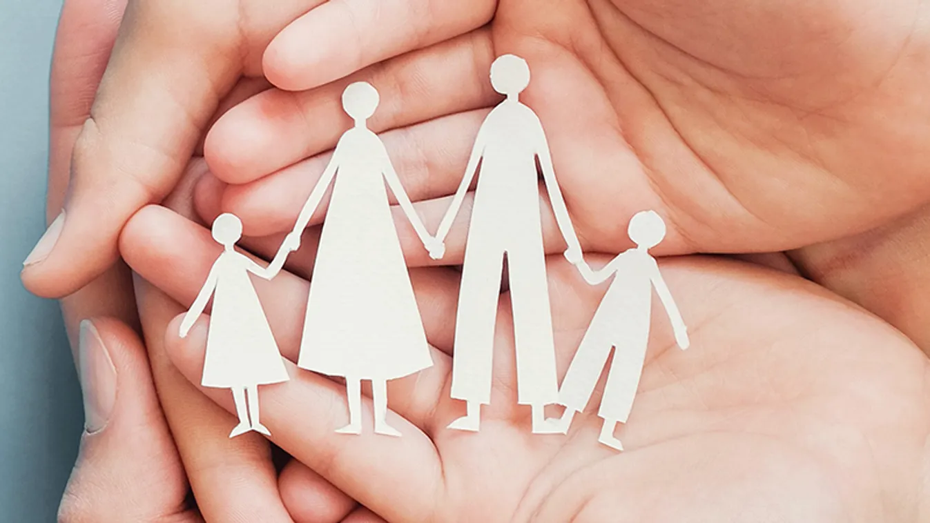 Adult,And,Children,Hands,Holding,Paper,Family,Cutout,,Family,Home,