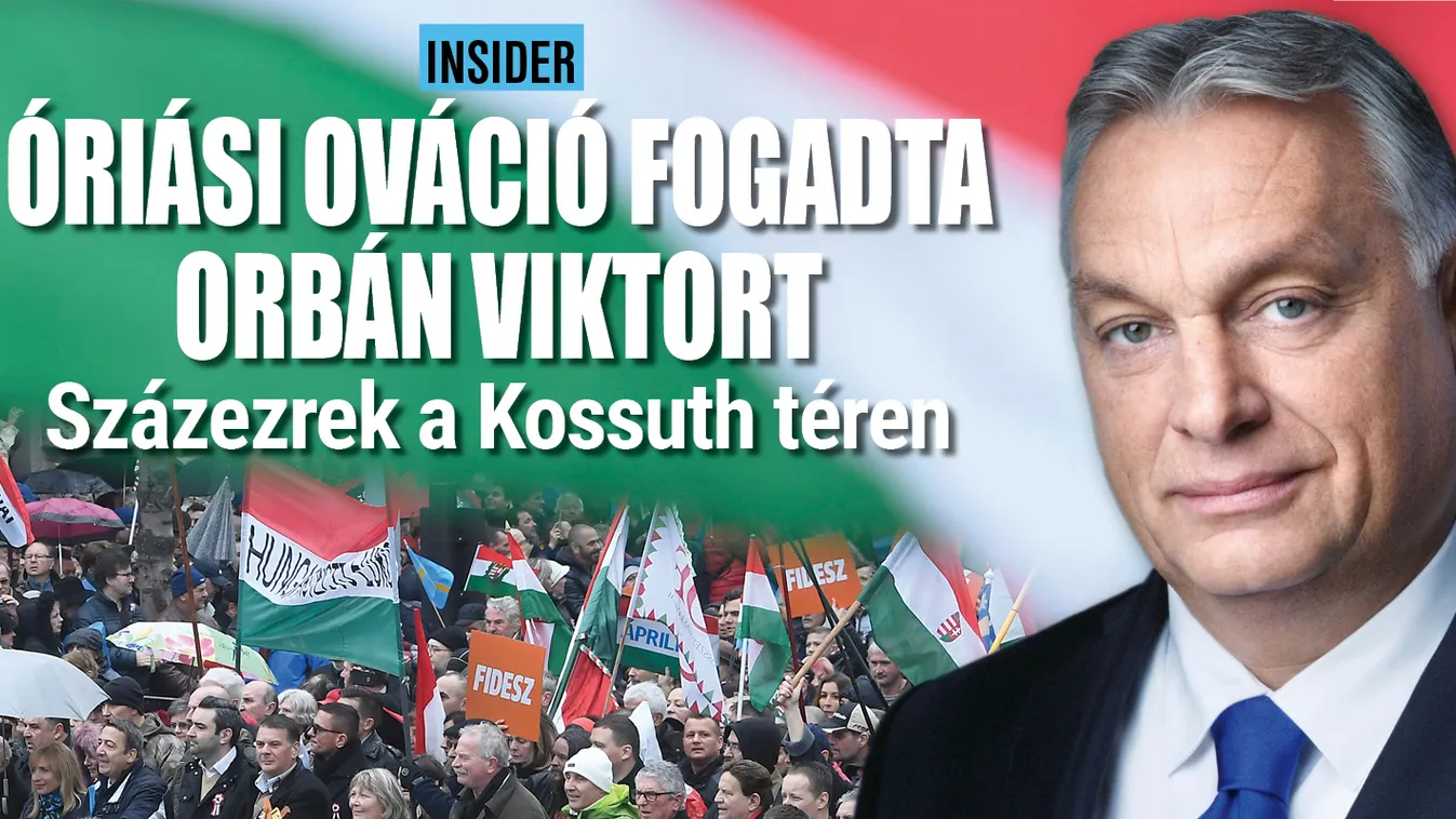 Százezrek a Kossuth téren: Óriási ováció fogadta Orbánt