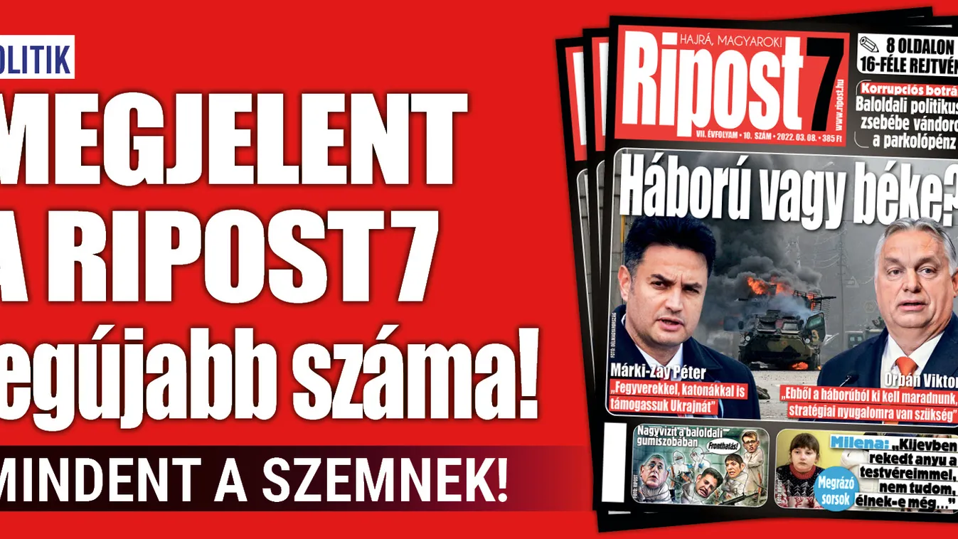 Megjelent a Ripost7 legújabb száma!