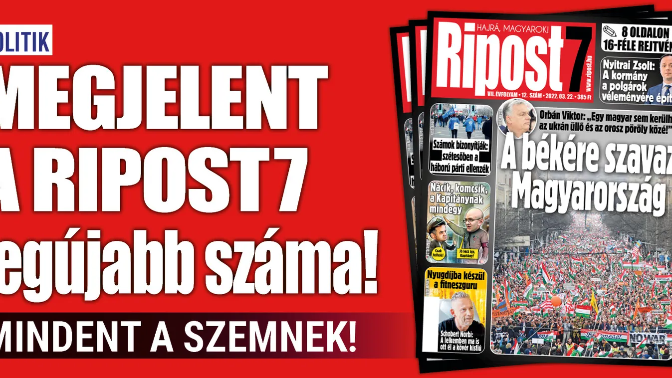 Megjelent a Ripost7 legújabb száma!