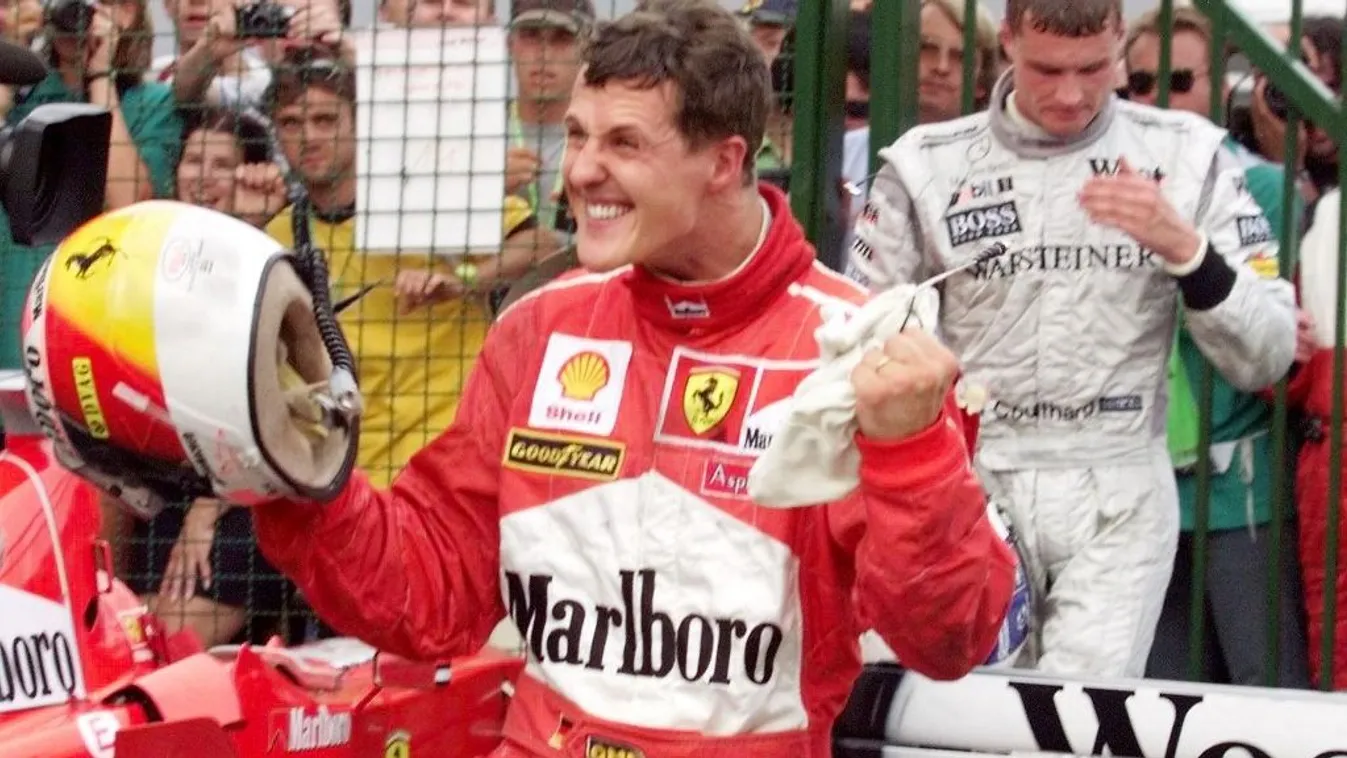 Így ünnepelte Schumacher az 1998-as mogyoródi bravúrját