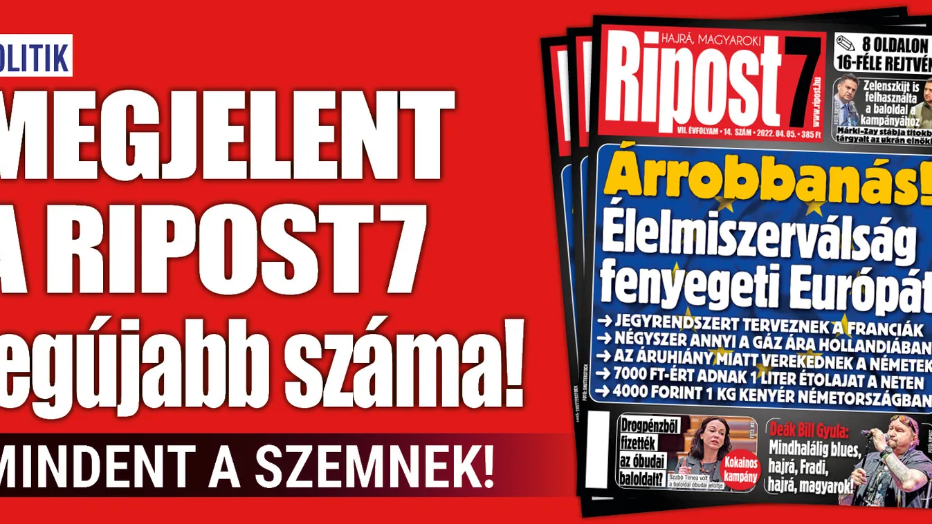 Megjelent a Ripost7 legfrissebb száma!