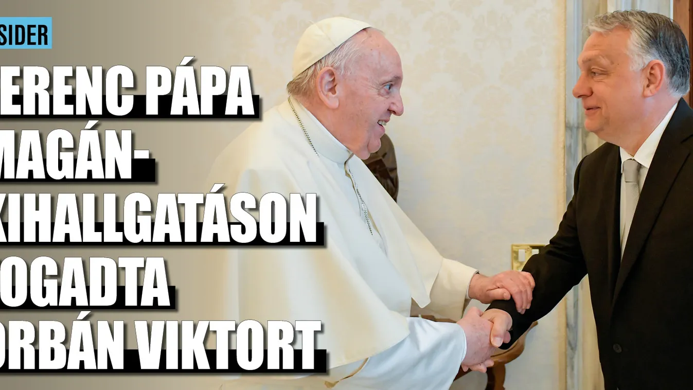 Íme az első fotó Orbán Viktor és Ferenc pápa találkozójáról
