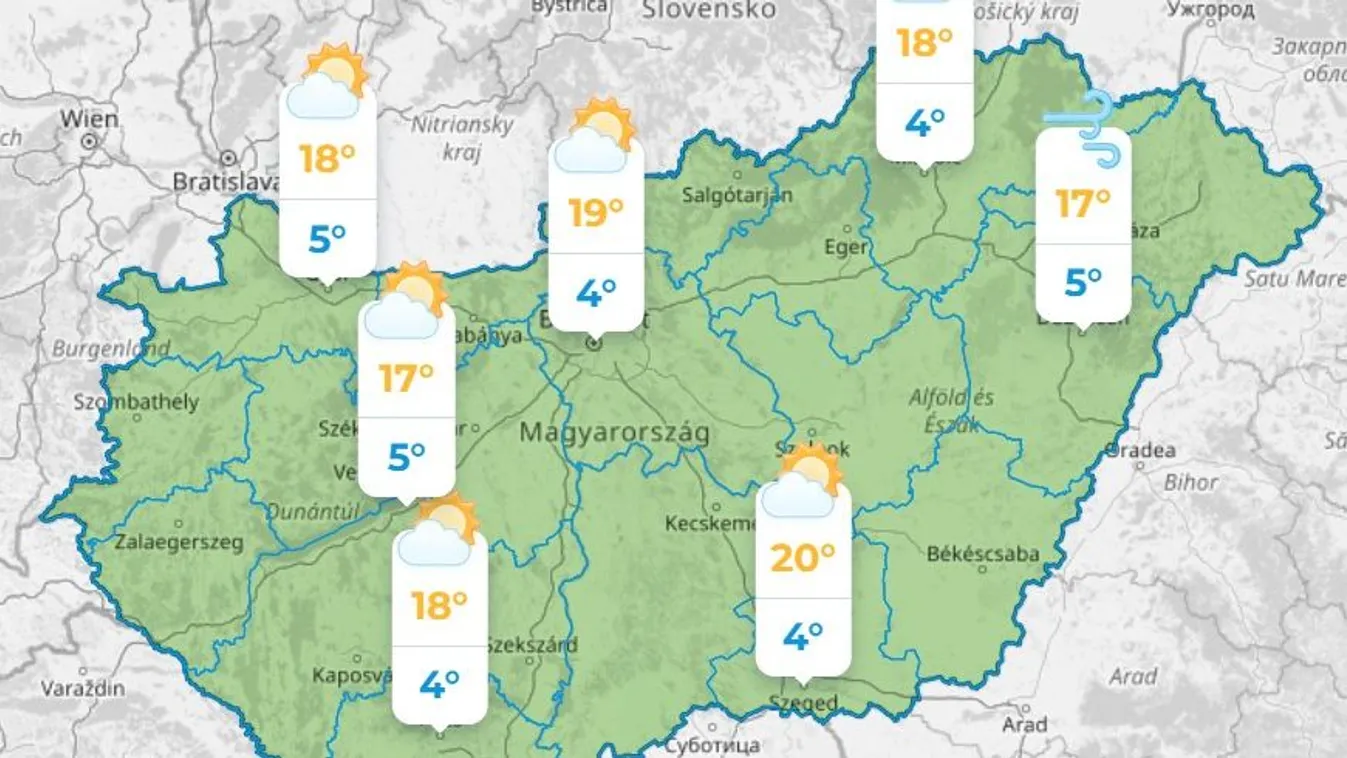 Ilyen lesz az időjárás a következő napokban