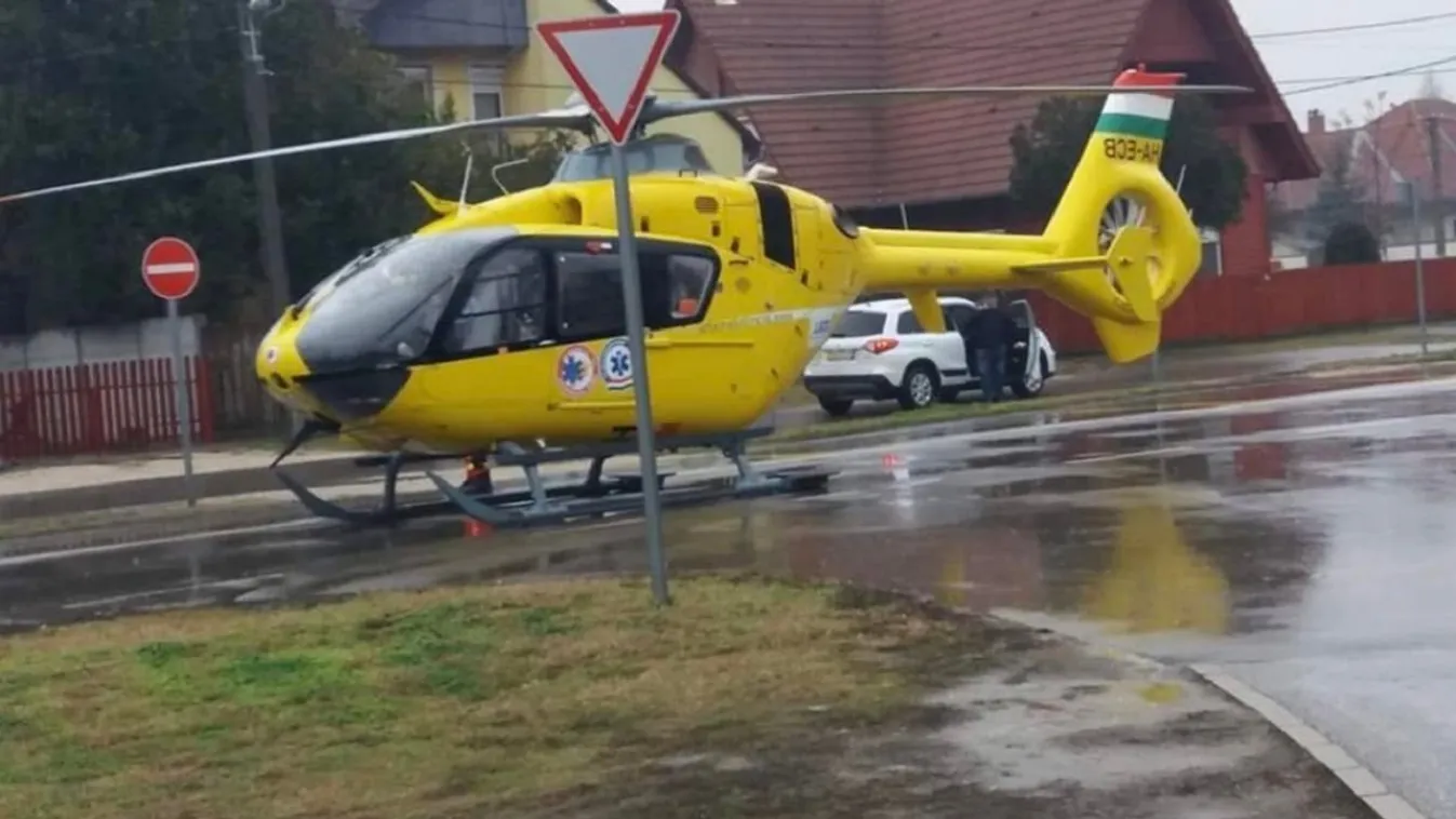 Mentőhelikoptert riasztottak: összeesett egy férfi