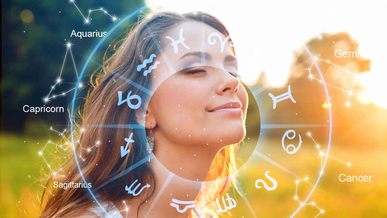 Astrology,,Twelve,Zodiac,Signs,And,Beautiful,Woman