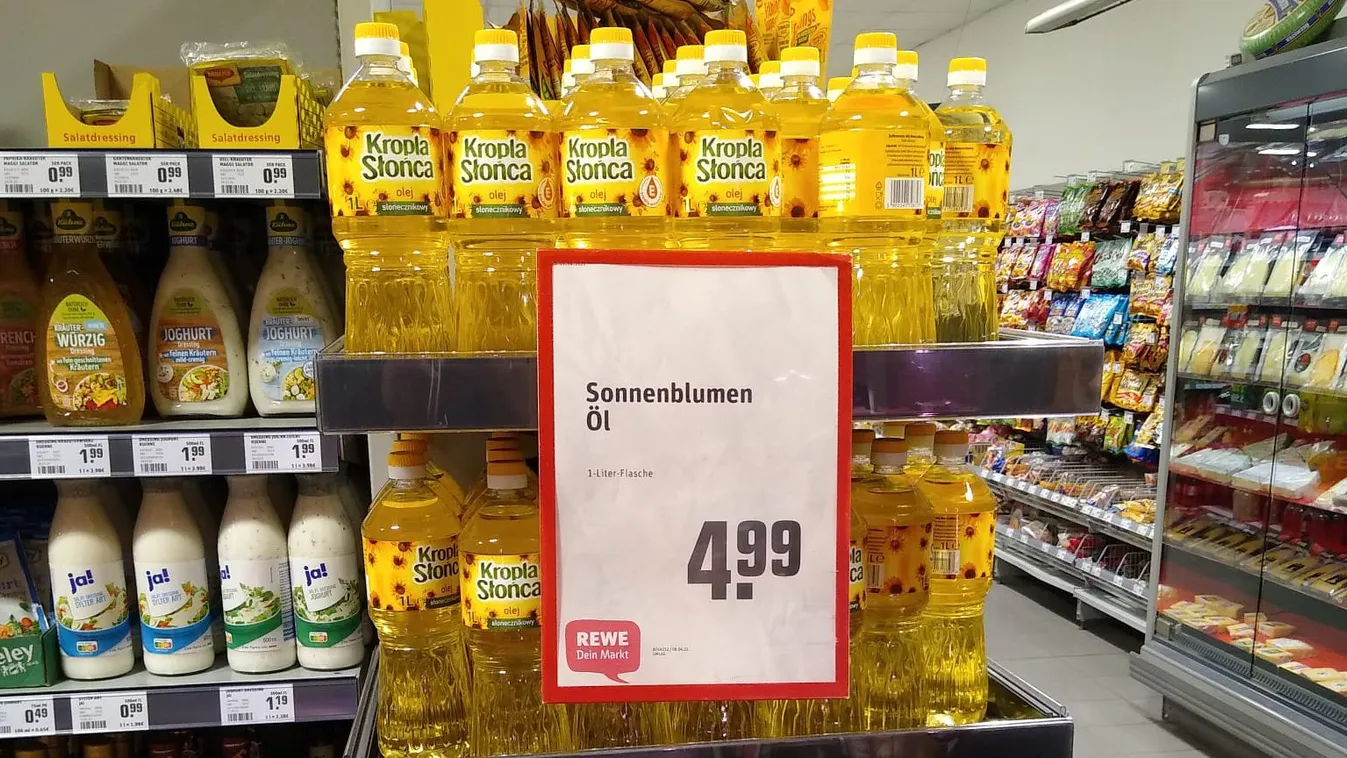 Megállíthatatlan infláció: 1900 forint egy liter étolaj Németországban