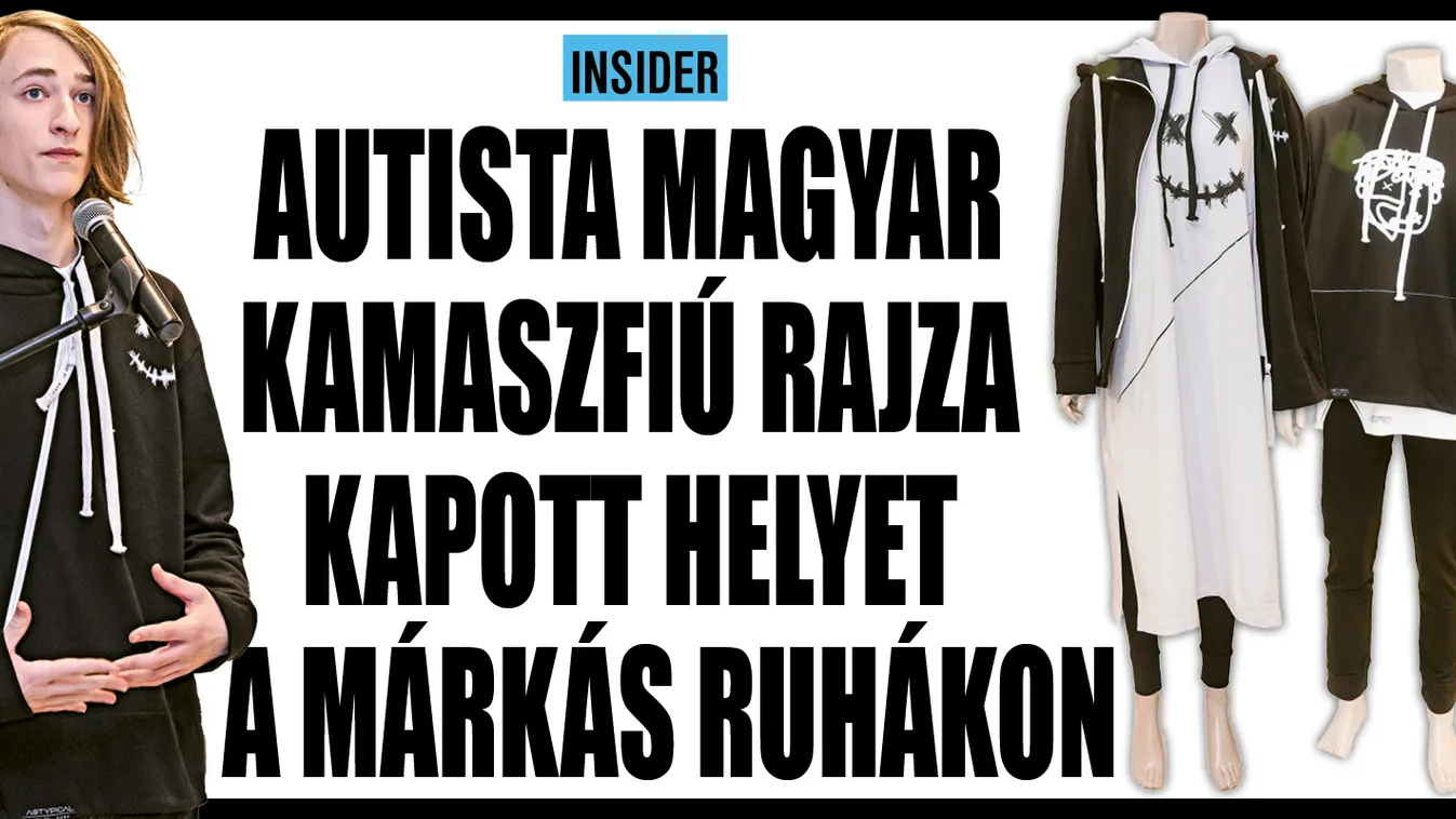 Autista magyar kamaszfiú rajza díszíti a márkás ruhákat