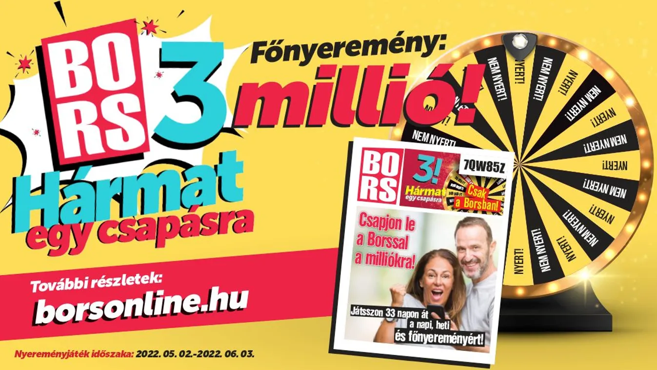 Csapjon le a Borssal a milliókra! (x)