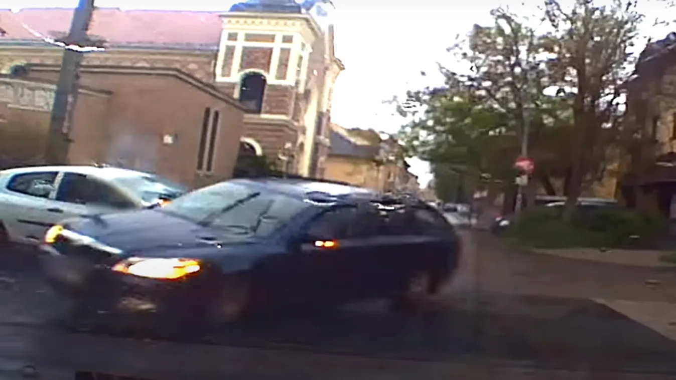 Elszabadult a pokol az újpesti kereszteződésben - videó