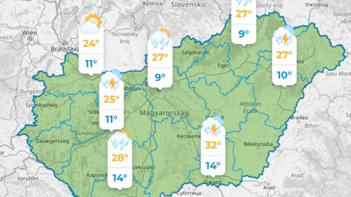 Kíváncsi vagy, milyen lesz az időjárás a hét második felében? Kattints!