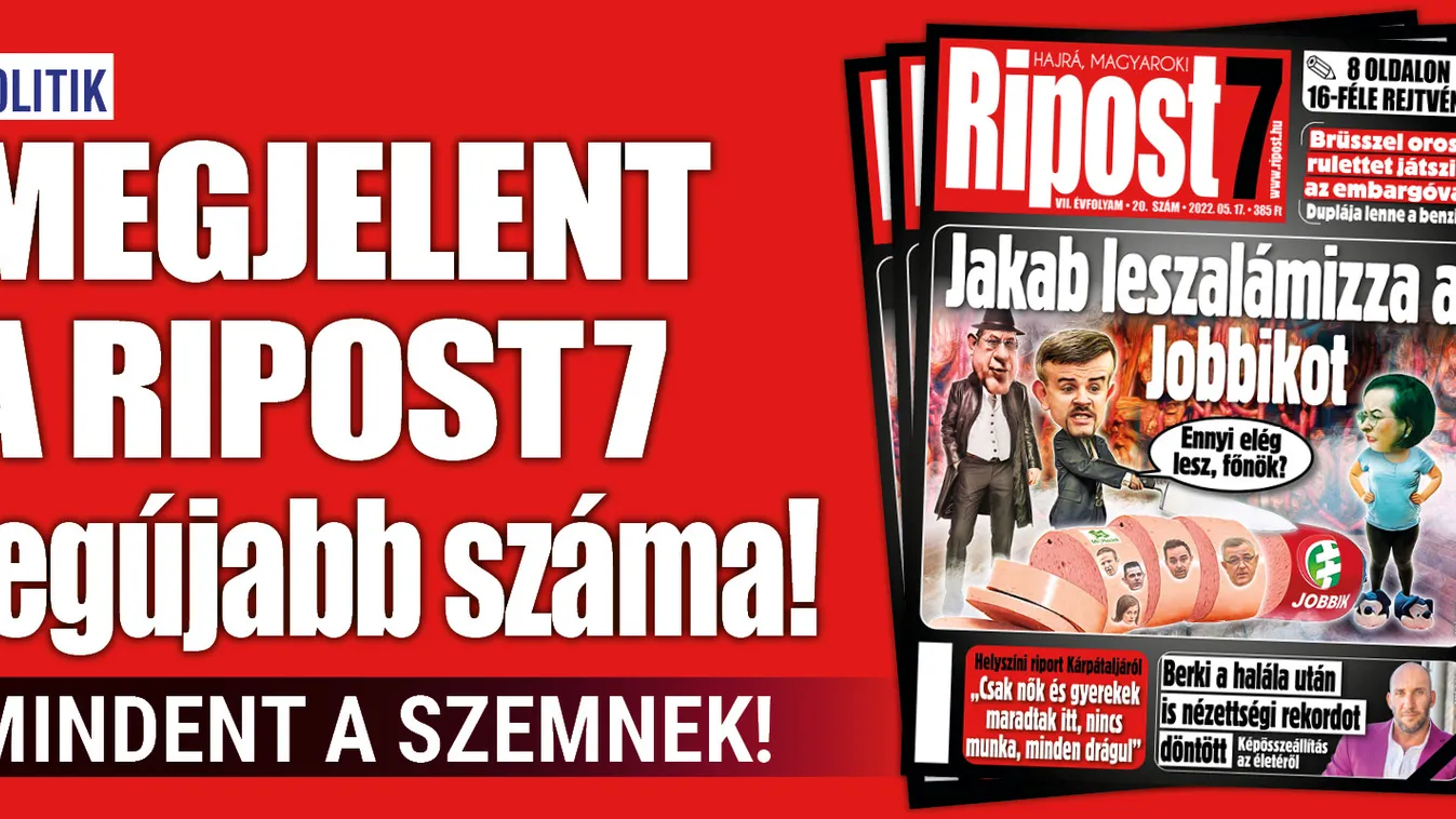Megjelent a Ripost7 legújabb száma!