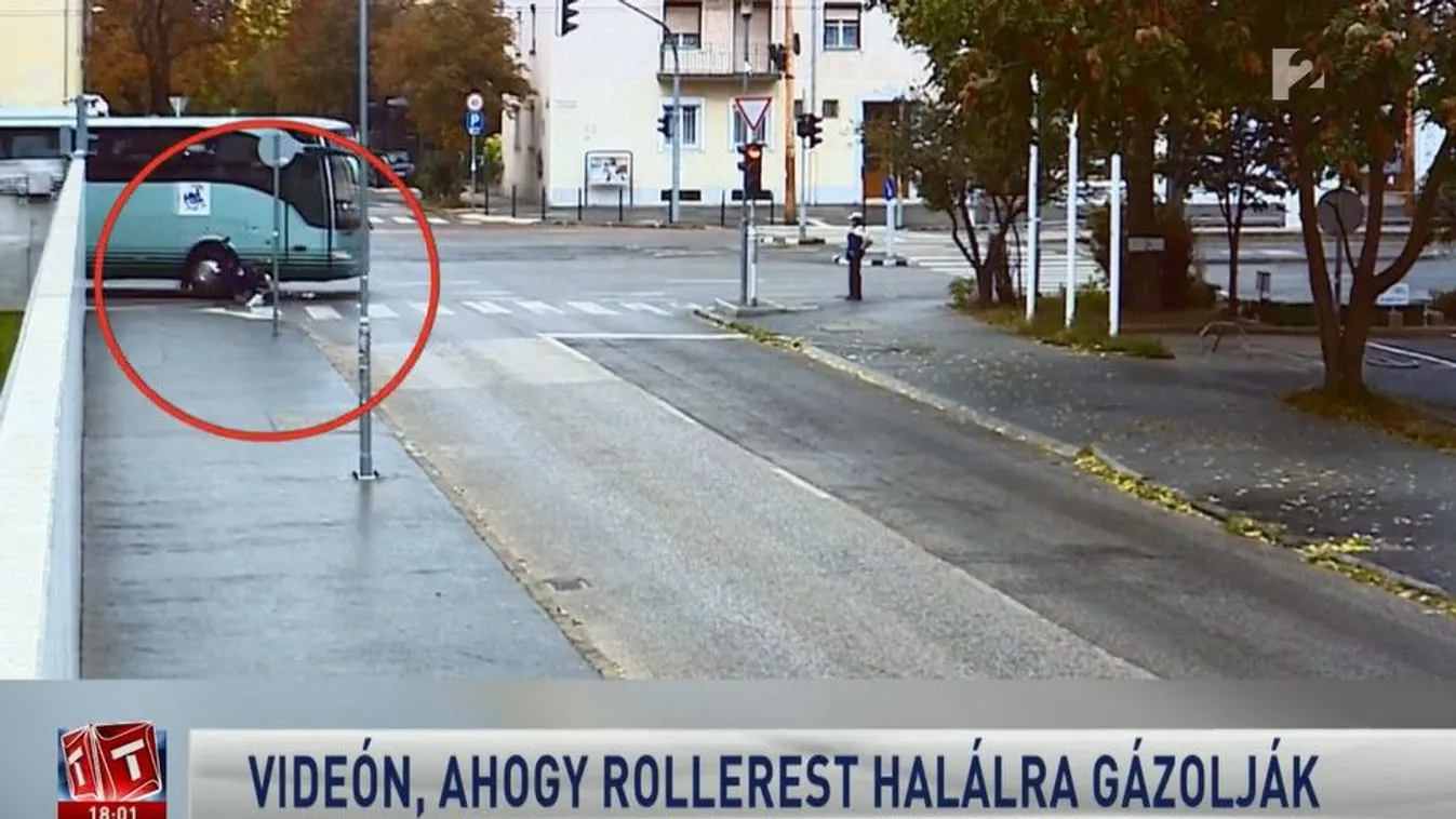 Sokkoló videó: Rollerest gázolt halálra a buszsofőr Budapesten