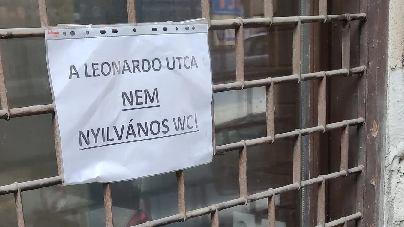 Döbbenetes figyelmeztetés jelent meg egy nyolcadik kerületi kirakat rácsán - Fotó