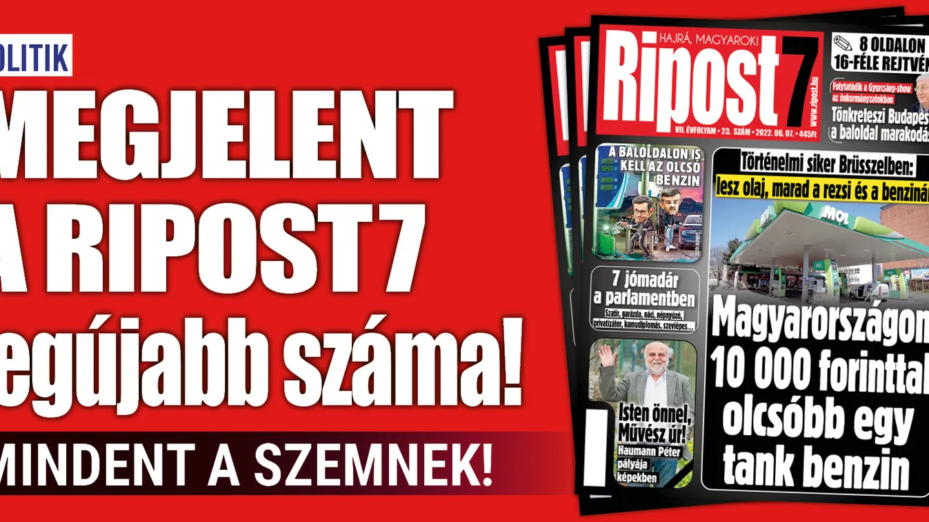 Megjelent a Ripost7 legújabb száma!