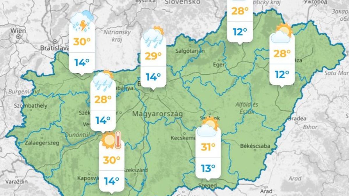 Záporok és zivatarok rondítanak bele az időjárásba