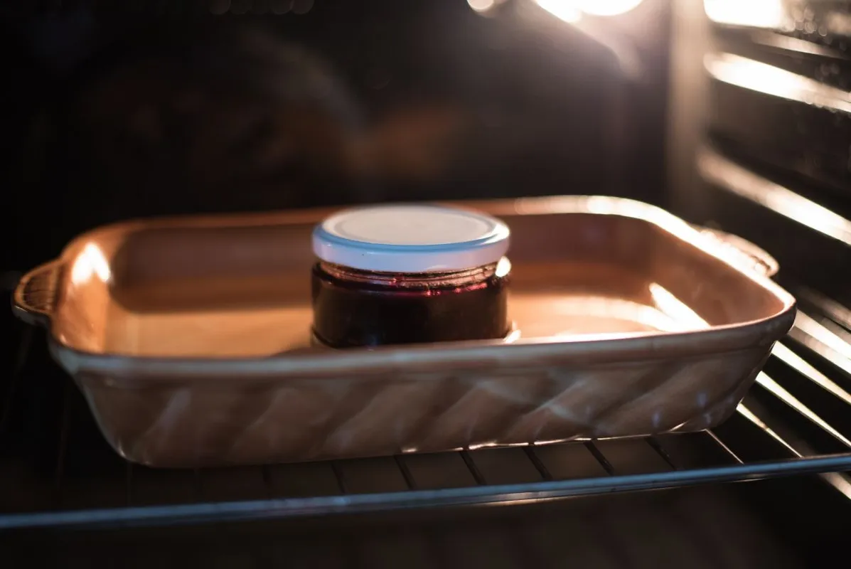 Preserving,Jar,Of,Jam,In,Oven