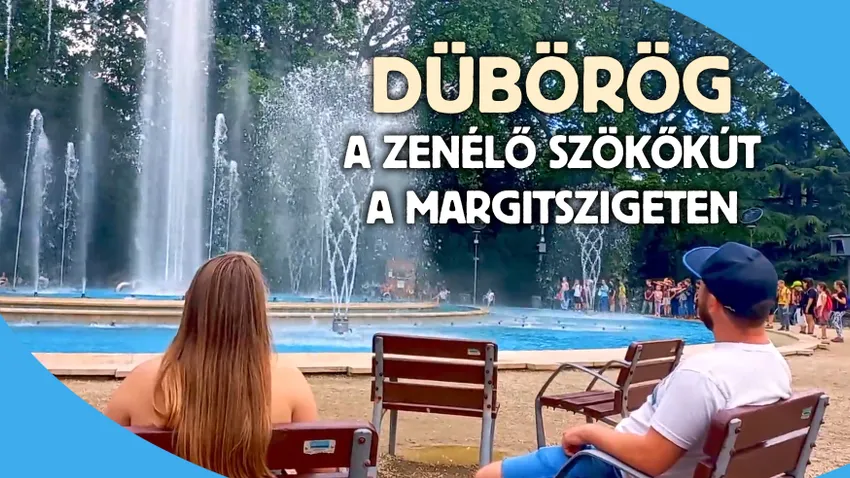 Dübörög a zenélő szökőkút a Margitszigeten