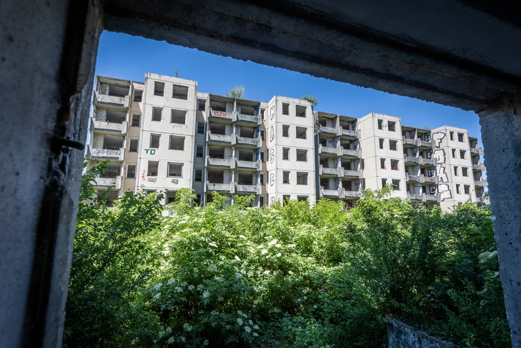 20220602 Budapest, Hazánk egyik legismertebb szellemvárosa Veszprém közelében, Szentkirályszabadja település határában áll. A szovjet katonáknak épített kisvárosban az akkori viszonyokhoz képest szinte luxus uralkodott. Fotó:Bánkúti Sándor