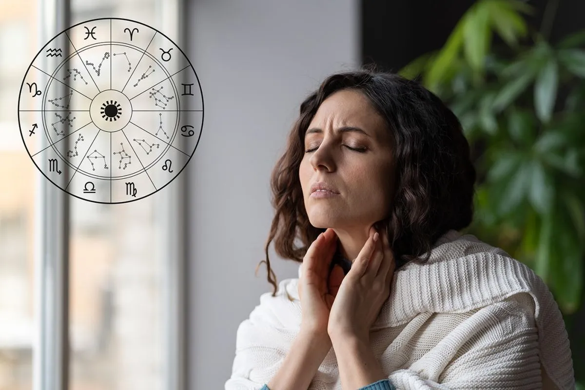 Sick,Woman,Suffer,From,Sore,Throat,Touch,Enlarged,Lymph,Nodes