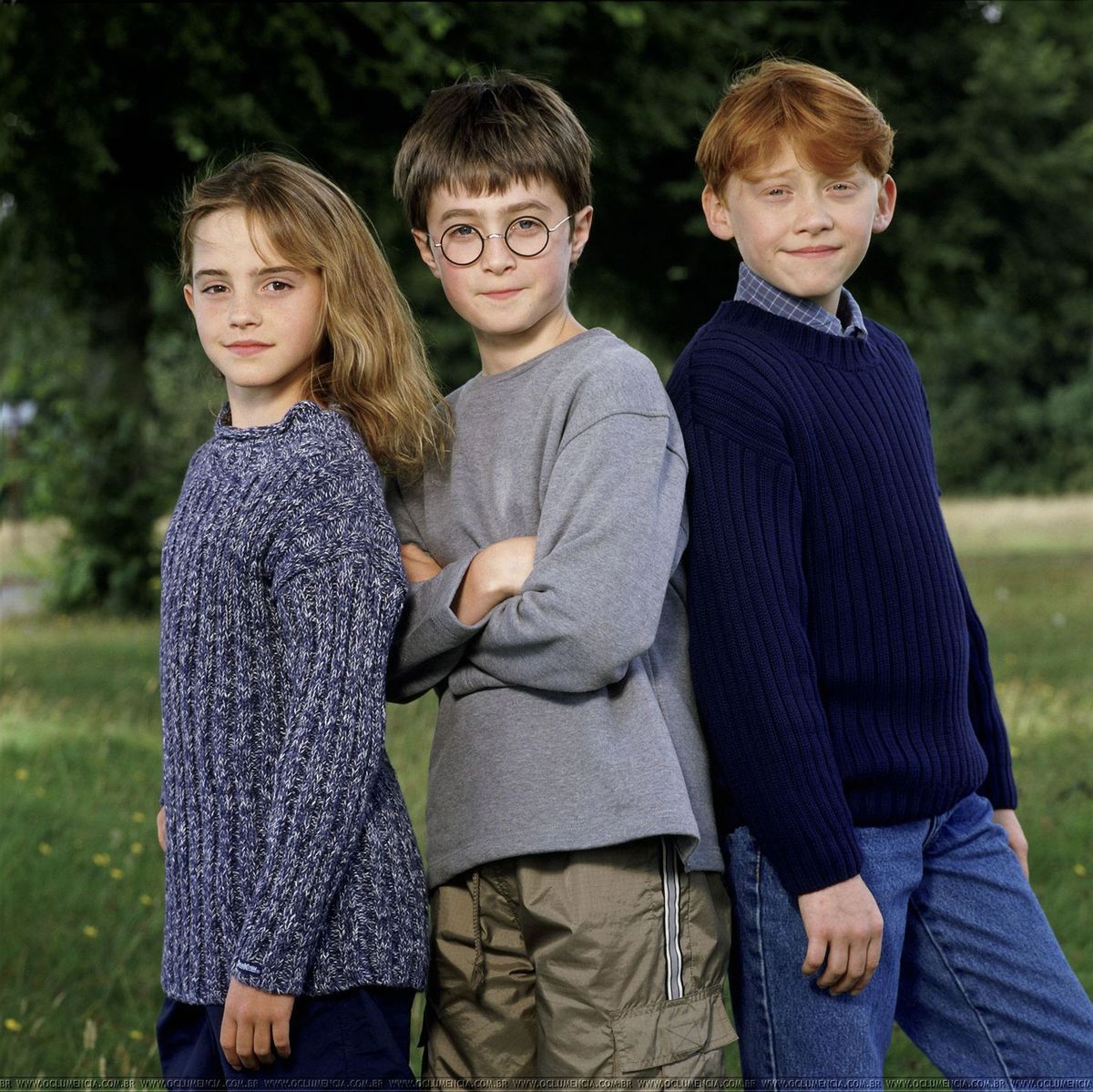 EMMA WATSON , RUPERT GRINT  and DANIEL RADCLIFFE  in HARRY POTTER AND THE SORCERER'S STONE (2001).