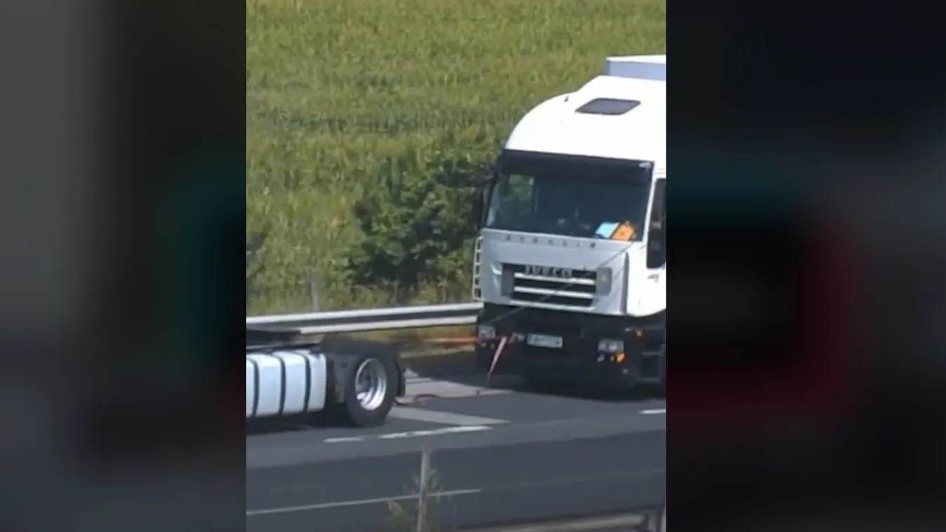 Horrorvontatás az M7-es autópályán - Videó