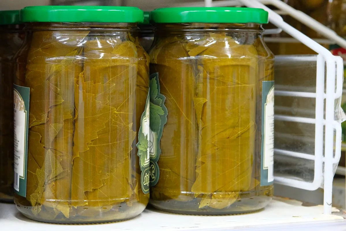 Jars,Of,Various,Pickled,Vegetables,Sold,In,Store.,Canned,Grape