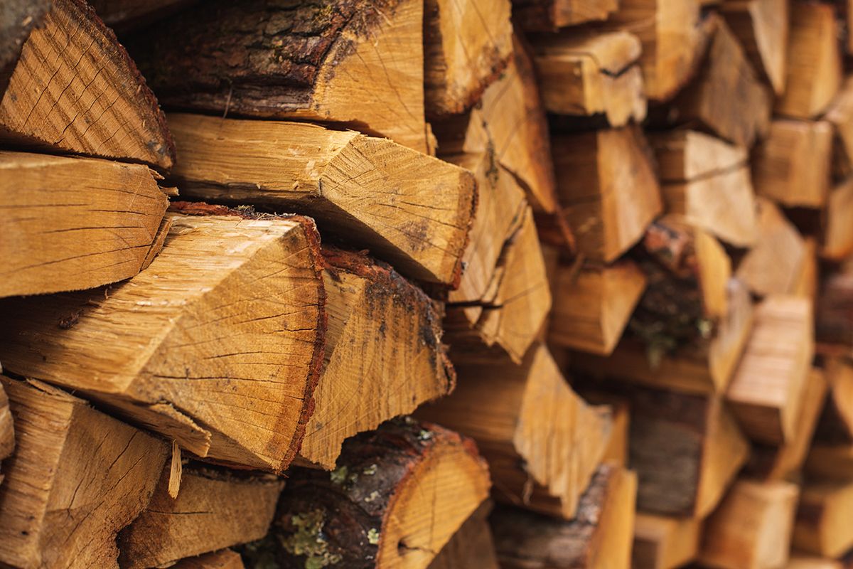 Stacks,Of,Firewood.,Preparation,Of,Firewood,For,The,Winter.,Pile
