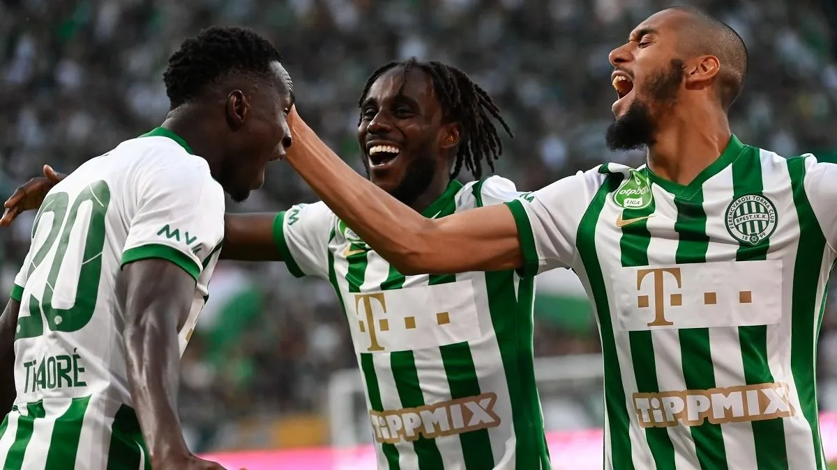 Adama Traoré, Tokmac Nguen és Aissa Laidouni (balról jobbra), az eddigi Fradi-sikerek főszereplői