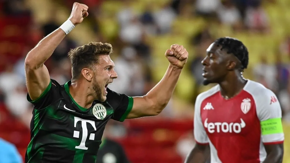 Vécsei (balra) góljával győzött Monacóban a Fradi