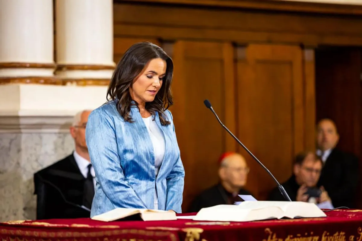 Novák Katalin köztársasági elnök beiktatása