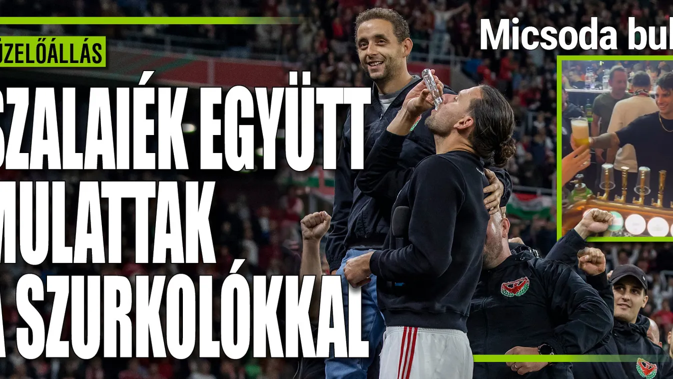 Szoboszlai csapolta a sört a szurkolóknak
