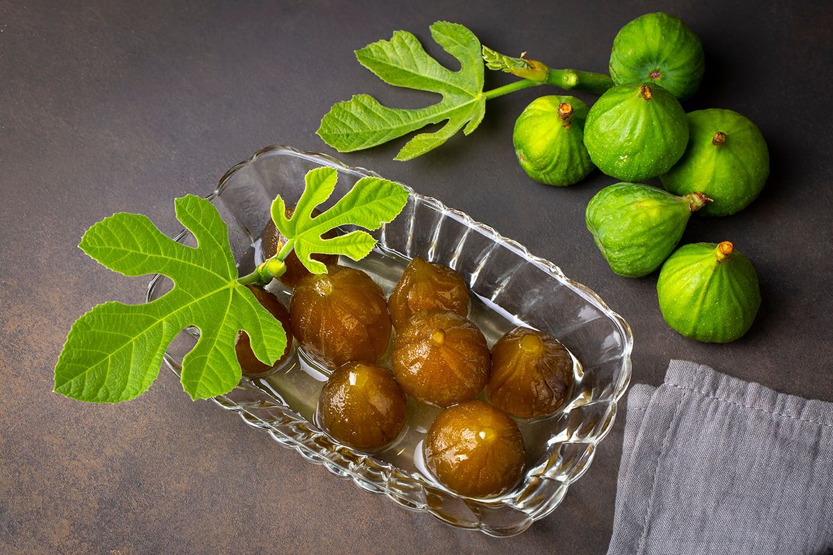 Green,Fresh,Fig,Jam,,Turkish,Dessert.,(turkish,Name;,Incir,Receli)