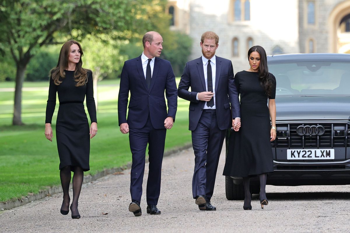 William, Kate, Harry and Meghan at Windsor Castle