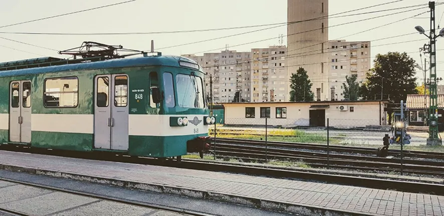 Budapest,,Hungary,-,2019.07.16.,:,Old,Hév,Vehicles,,Budapest,Public